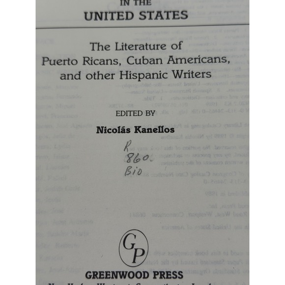 Biographical Dictionary of Hispanic Literature in the United States Kanellos Red - Picture 11 of 14